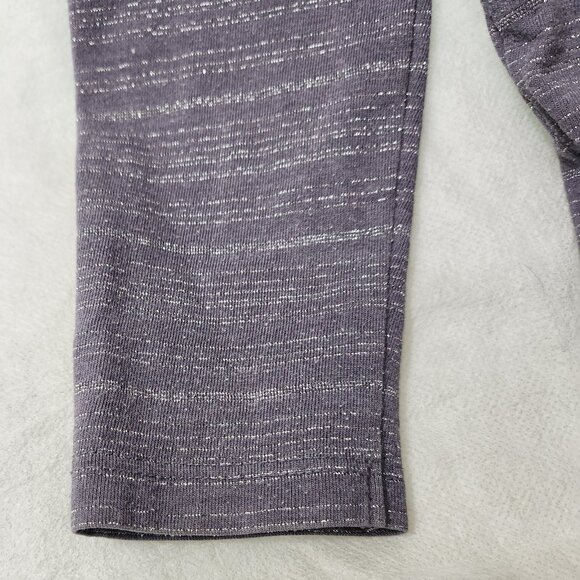 Glitter striped Lavendar Girls Long Sleeved Top w/ Puffed Sleeves - Picture 5 of 8